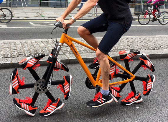 Unique Running Shoe Bike at Prudential RideLondon