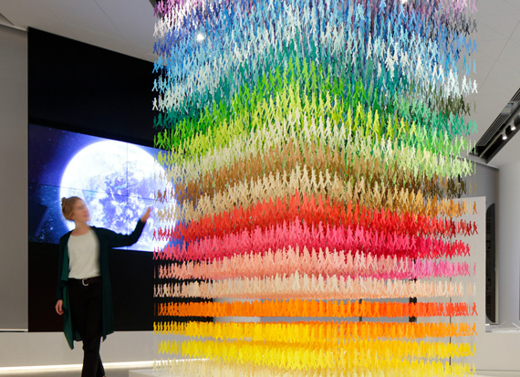 18,000 Paper Silhouettes in 100 Shades of Colors by Emmanuelle Moureaux