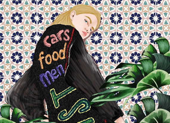 Girls & Botanical Illustration Series by Stefania Tejada