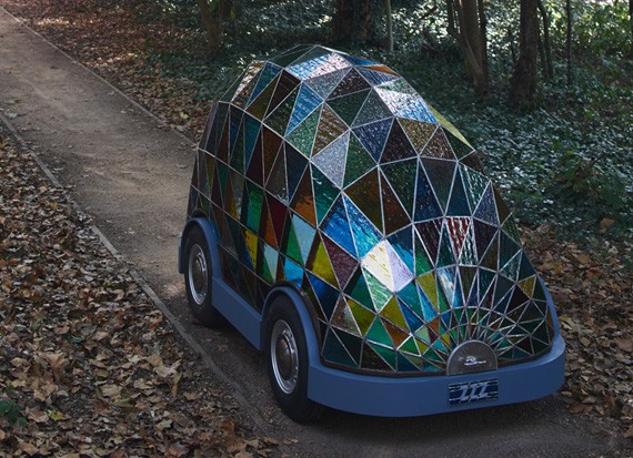 Stained Glass Driverless Sleeper Car