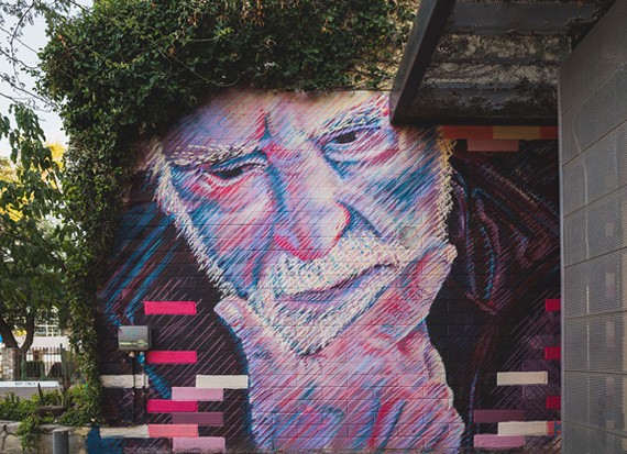 Linear Hatching Style Murals by Idrawalot
