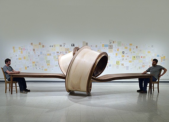 Twisted Table Sculptures by Michael Beitz