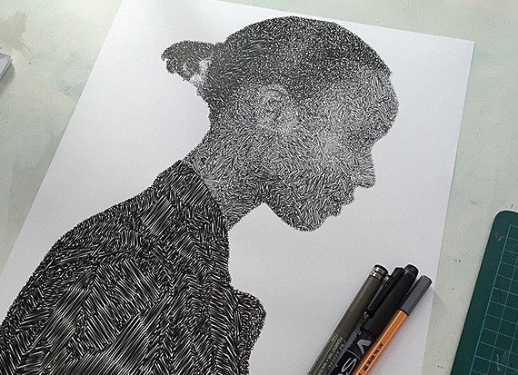 Pen & Acrylic Works by Radan Cicen