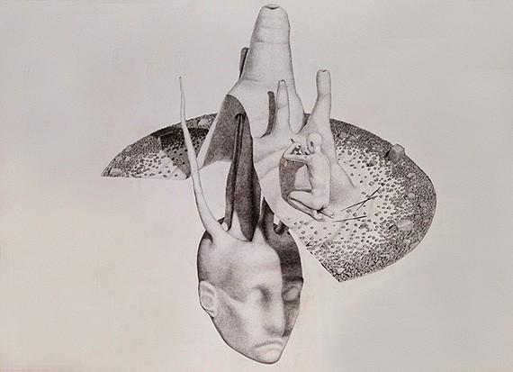 Ink on Paper Drawings by Constantine Lianos