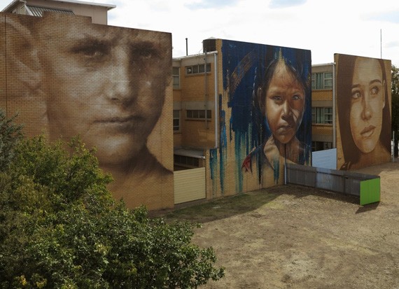 Portrait Murals for Wall To Wall Festival