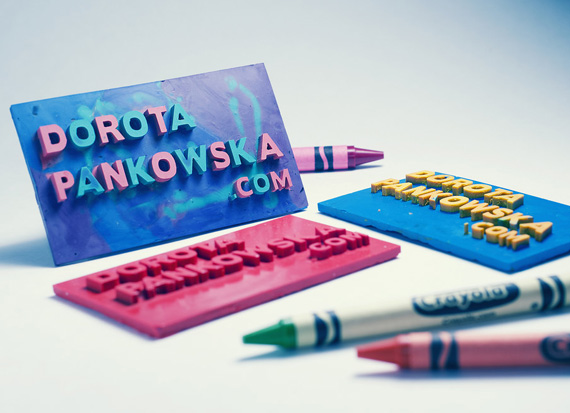 Crayon Business Cards by Dorota Pankowska