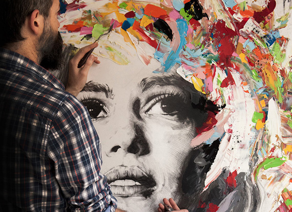 Mixed Media Paintings by Gabriel Moreno