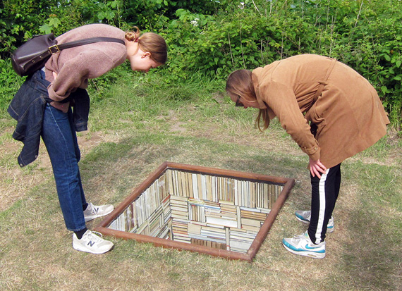 Burned Down Library Sculpture by Susanna Hesselberg