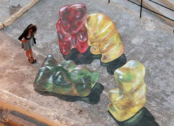 3D Street Paintings by Leon Keer
