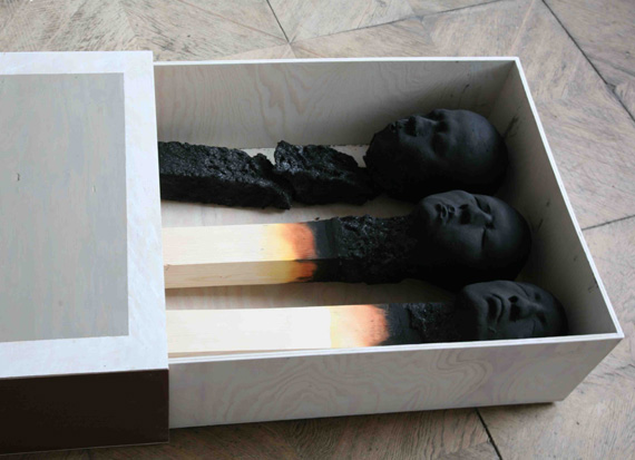 Matchstickmen Sculptures by Wolfgang Stiller