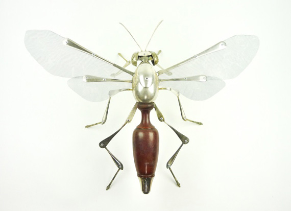Animal Sculptures made from Found materials by Dean Patman