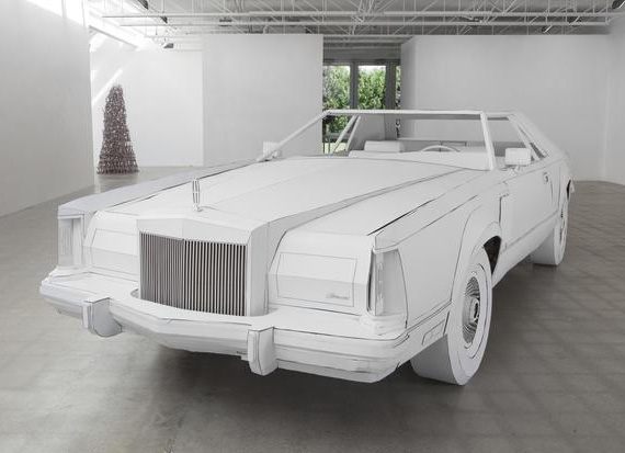 Miles to Empty: Cardboard Sculpture by Shannon Goff
