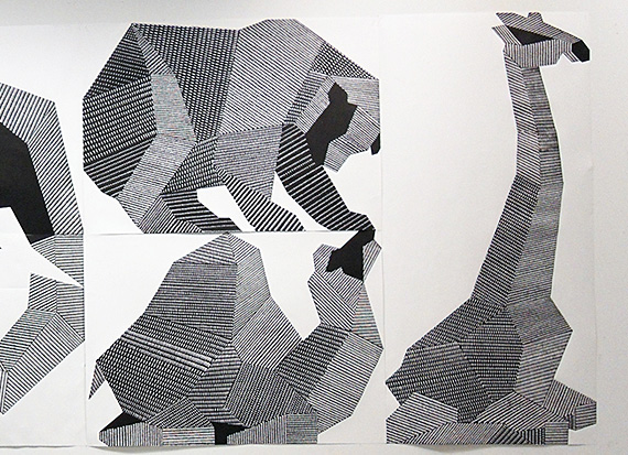 Zoo: Set of Linocut Graphics by Angelika Kubicz