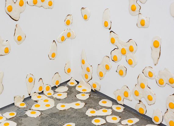 7,000 Handmade Fried Egg Sculptures by Christopher Chiappa
