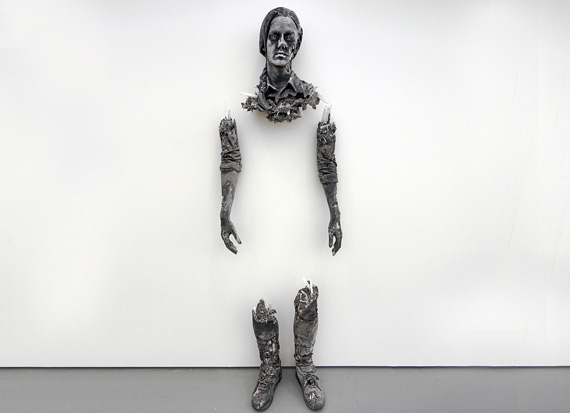 Eroded Sculpture made of Ash and Selenite by Daniel Arsham