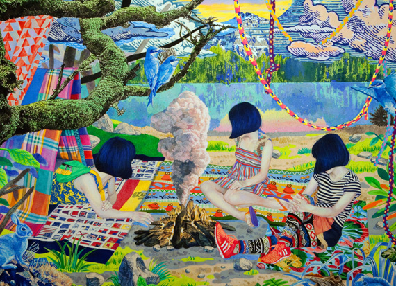Vibrant Colored Abstract Paintings by Naomi Okubo