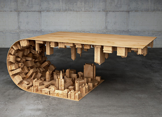 Wave City Coffee Table by Stelios Mousarris