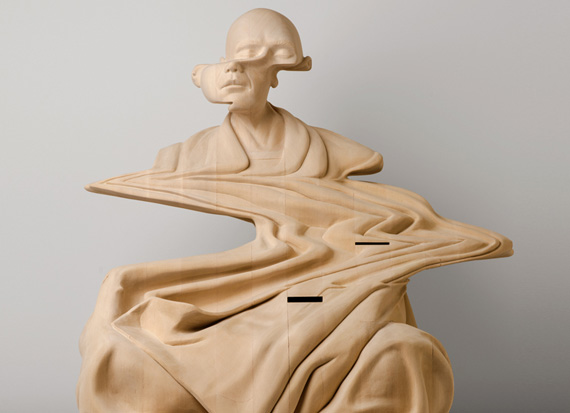 Distorted Hand Carved Wood Sculptures by Paul Kaptein