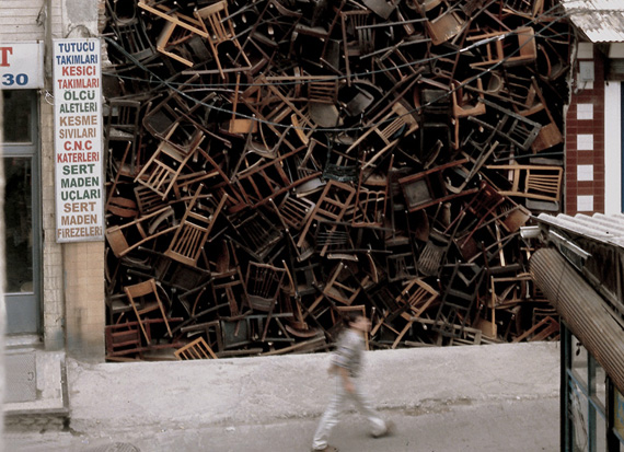 1,550 Wooden Chairs: Public Installation by Doris Salcedo