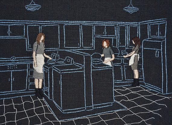 Embroidered Artworks by Michelle Kingdom