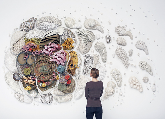 Large-Scale Ceramic Coral Reef Installation by Courtney Mattison