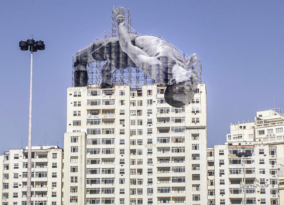 Series of Giant Installations by JR in Rio de Janeiro