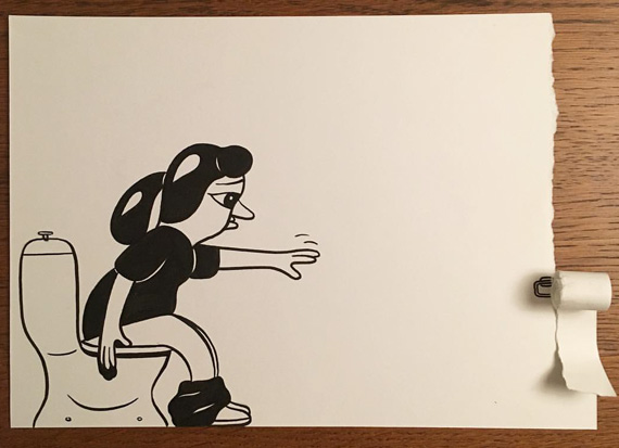 Creative Paper Cut-Out Drawings by HuskMitNavn