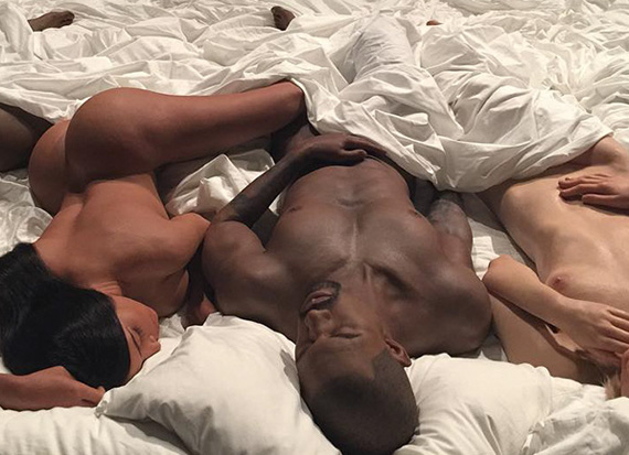 Famous: 13 Wax Celebrities Sleeping in Bed by Kanye West