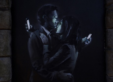 Mobile Phone Lovers by Banksy