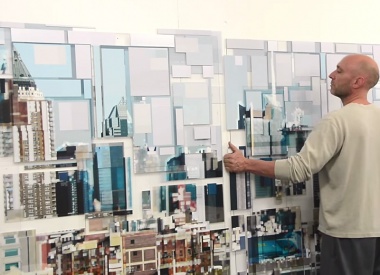 Photo Collage Art on Plexiglass by Phil Stein