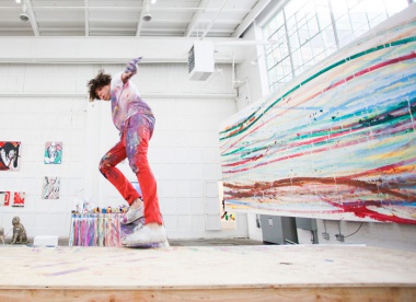Painting with a Skateboard by Matt Reilly
