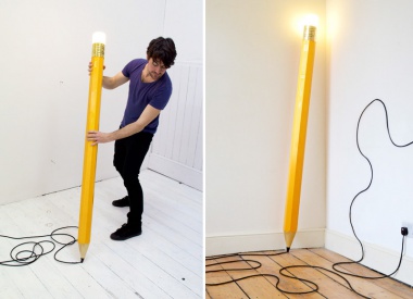 HB Lamp: Pencil-shaped Lamp by Michael & George