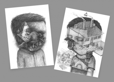 Surreal Graphite Portraits by Stefan Zsaitsits