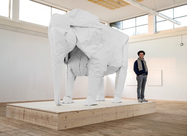 Life-sized Origami Elephant