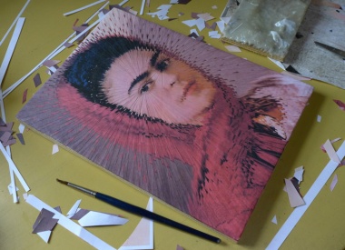 Paper Collage on Panel by Lola Dupré