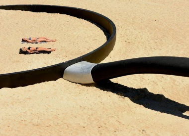 Huge Frying Pan Sculpture by Andrew Hankin