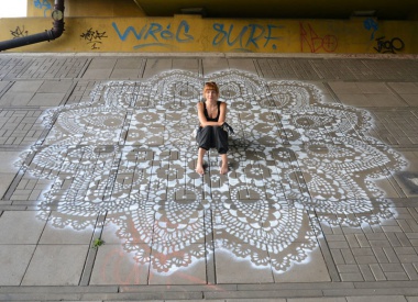 Lace Street Art by NeSpoon Polska