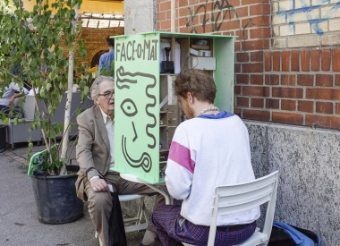 Face-o-mat: Social Portrait Machine