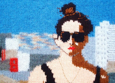 Hand knitted Portraits by Solène Lebon-Couturier