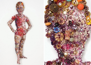 Art made from Buttons by Lisa Kokin