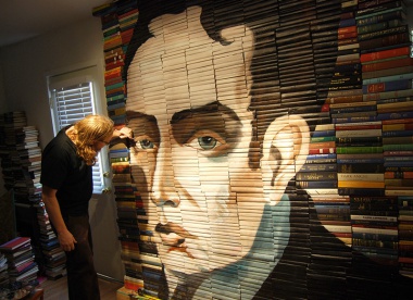 Painted Book Sculptures by Mike Stilkey