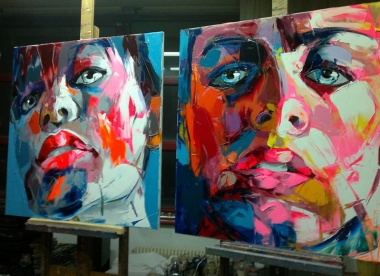 Colourful Knife Paintings by Françoise Nielly