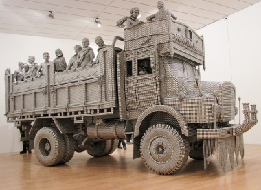 Life-size Truck Sculpture by Valay Shende